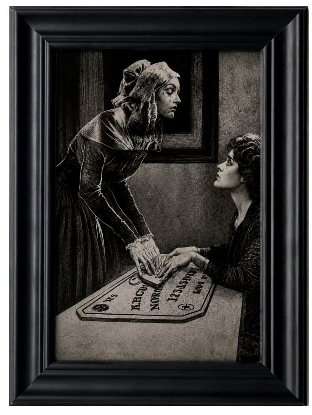 Ouija Board Spirit Seance Paranormal ghost ghosts vintage framed newspaper art
